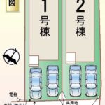 【ご成約いただきました ありがとうございました】リビングイン階段 車並列２台 南東向き 納戸